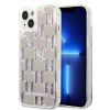 Karl Lagerfeld Liquid Glitter Monogram Apple iPhone 14 hátlap tok, ezüst KLHCP14SLMNMS