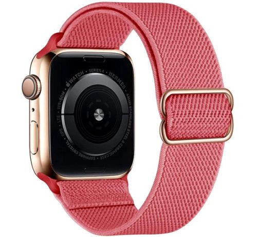Phoner Dew Apple Watch csatos fonott szövet szíj, 38/40/41mm, rózsaszín