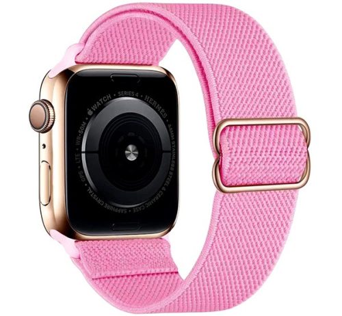 Phoner Dew Apple Watch csatos fonott szövet szíj, 49/45/44/42mm, rózsaszín