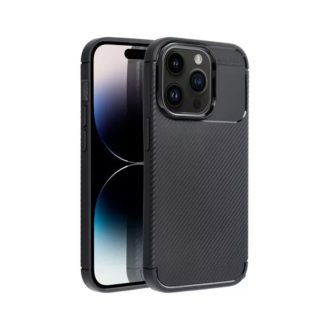   Forcell Carbon Premium hátlap tok,  Apple iPhone 14 Pro , fekete