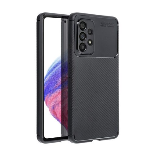Forcell Carbon Premium hátlap tok,  Samsung Galaxy A34 5G , fekete