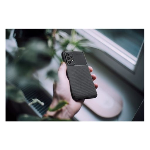 Forcell Carbon Premium hátlap tok,  Samsung Galaxy A34 5G , fekete