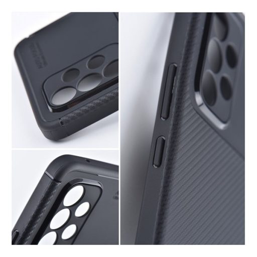 Forcell Carbon Premium hátlap tok,  Samsung Galaxy A34 5G , fekete