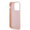 Karl Lagerfeld 3D Rubber Glitter Logo Apple iPhone 15 Pro hátlap tok, rózsaszín KLHCP15L3DMBKCP