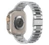 Spigen Metal Fit 316L Apple Watch 49mm/8/7 45mm fém szíj, tokkal, ezüst