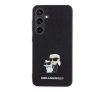 Karl Lagerfeld Saffiano Karl & Choupette Metal Pin Samsung Galaxy S24 tok, fekete