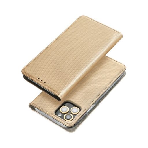 Magnet Samsung Galaxy A55 mágneses flip tok, arany