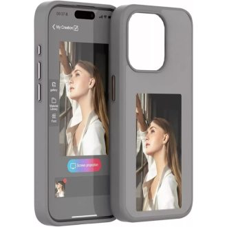   E-Ink okos telefontok, programozható NFC kijelzővel iPhone 15, ezüst