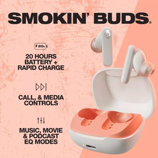 Skullcandy Smokin' Buds (S2TAW-S951) teljesen vezeték nélküli fülhallgató FEHÉR