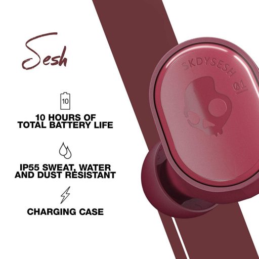Skullcandy Sesh teljesen vezeték nélküli fülhallgató BORDÓ