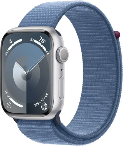 Apple Watch Nike S9 45mm ezüst alumíniumtok, télkék sport szíj