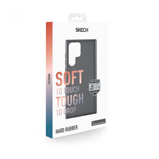 Skech Hard Rubber fekete ütésálló Samsung Galaxy S23 Ultra tok, hátlap
