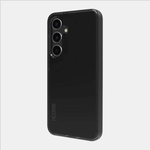 Skech Hard Rubber fekete ütésálló Samsung Galaxy S25 tok, hátlap