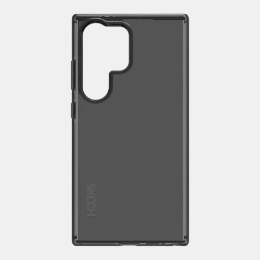 Skech Hard Rubber fekete ütésálló Samsung Galaxy S25 Ultra tok, hátlap