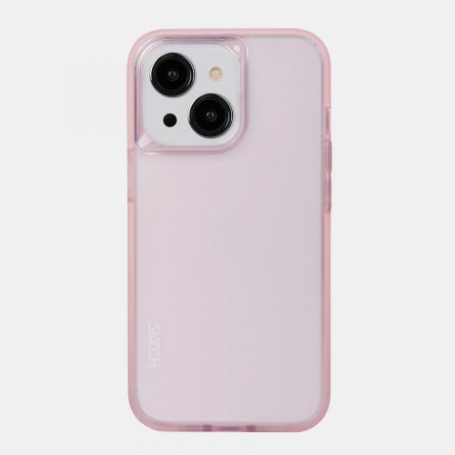 Skech Hard Rubber rózsaszín ütésálló iPhone 13 tok, hátlap