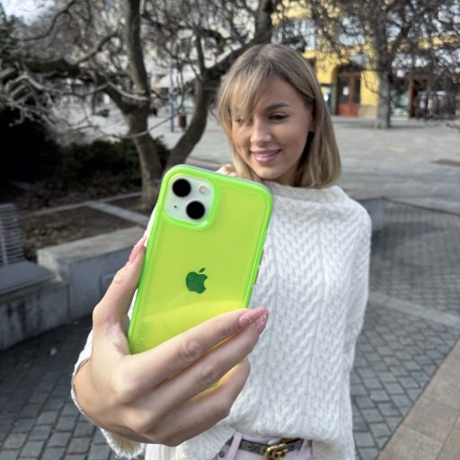 Skech Neon Lime ütésálló iPhone 13 tok, hátlap