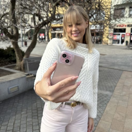Skech Sparkle csillogós átlátszó ütésálló iPhone 15 tok, hátlap