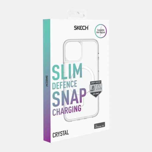 Skech Crystal MagSafe víztiszta átlátszó ütésálló iPhone 14 Plus tok, hátlap