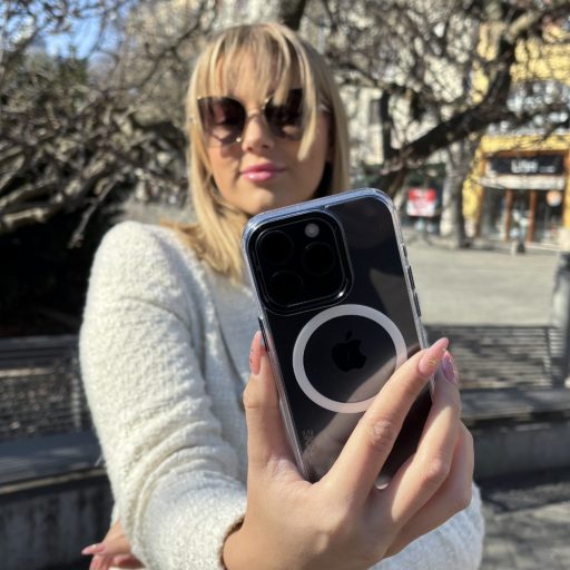 Skech DUO MagSafe ütésálló iPhone 15 Pro tok, hátlap fekete