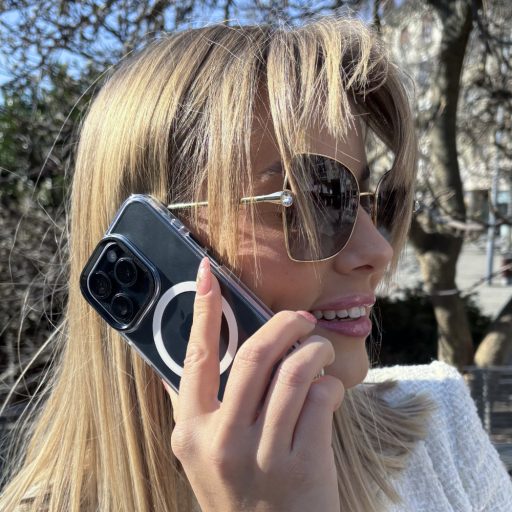 Skech DUO MagSafe ütésálló iPhone 15 Pro tok, hátlap fekete