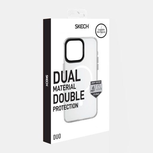 Skech DUO MagSafe ütésálló iPhone 16 Pro tok, hátlap fekete