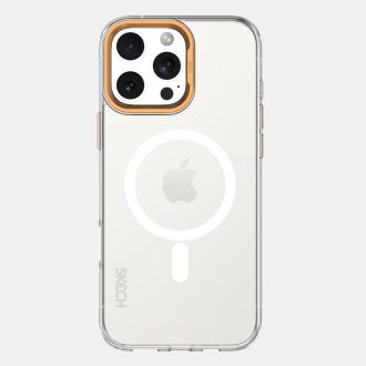   Skech DUO MagSafe ütésálló iPhone 16 Pro tok, hátlap narancssárga