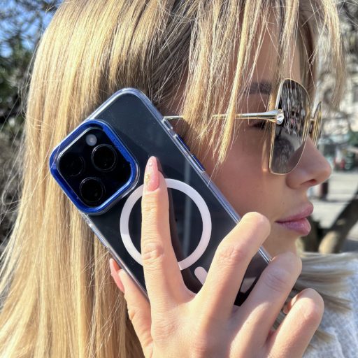 Skech DUO MagSafe ütésálló iPhone 16 Pro Max tok, hátlap kék