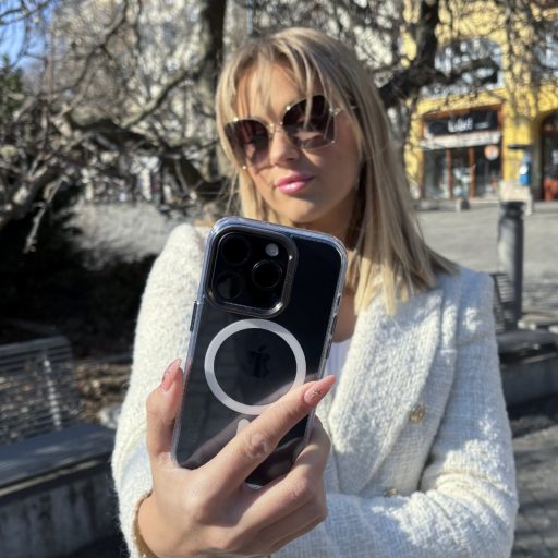 Skech DUO MagSafe ütésálló iPhone 16 Pro Max tok, hátlap szürke