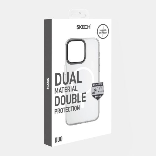 Skech DUO MagSafe ütésálló iPhone 16 Pro Max tok, hátlap szürke
