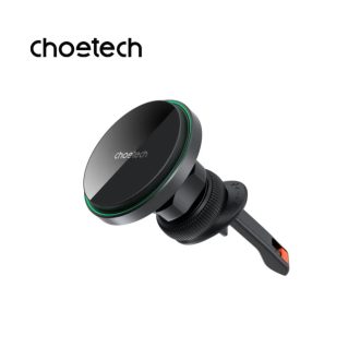   Choetech T204-F Magsafe autós tartó, szellőzőrácsba, wireless gyorstöltő, fekete, 15W