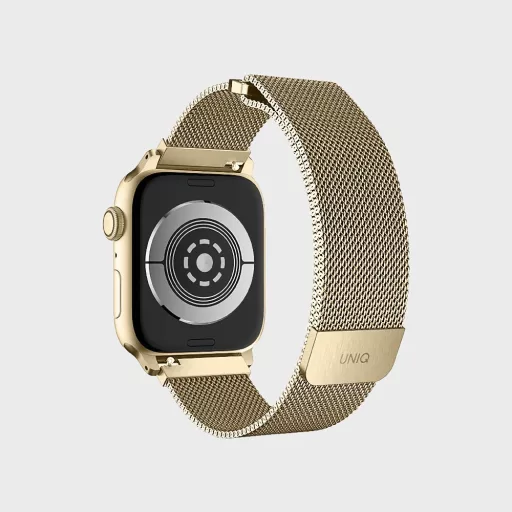 UNIQ Dante mágneses milánói szíj ARANY Apple Watch 49 / 45 / 44 / 42 mm