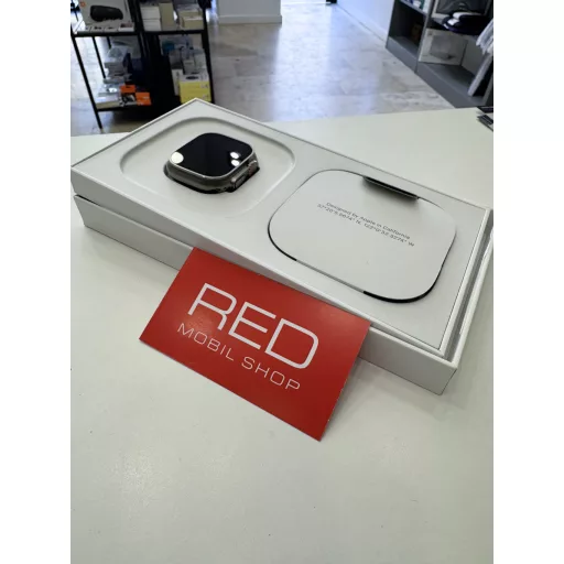 Apple Watch Ultra  GPS + Cellular, 49 mm-es titántok, narancs alpesi szíj 6 hónap garancia