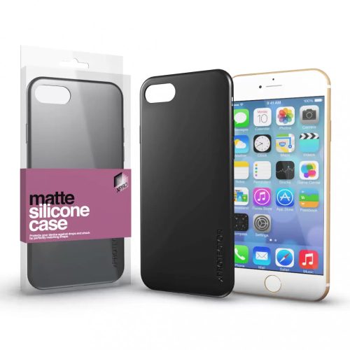 XPRO Szilikon matte tok ultravékony fekete Apple iPhone 7 Plus / 8 Plus készülékhez