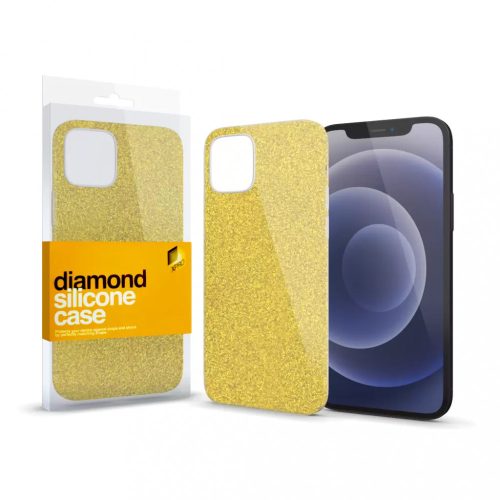XPRO Szilikon tok Diamond Arany Apple iPhone 12 Mini készülékhez