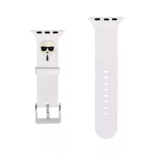 Karl Lagerfeld óraszíj fehér KLAWLSLKW Apple Watch 42mm / 44mm / 45mm / 49mm