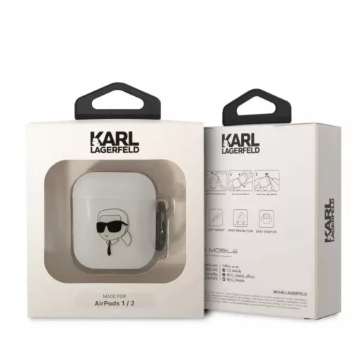 Karl Lagerfeld tok fehér KLA2HNIKTCT Airpods készülékhez