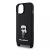 Karl Lagerfeld tok + crossbody strap fekete KLHCP15SSASKNPBK Apple Iphone 15 készülékhez