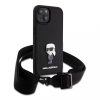 Karl Lagerfeld tok + crossbody strap fekete KLHCP15MSASKNPBK Apple Iphone 15 Plus készülékhez