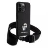 Karl Lagerfeld tok + crossbody strap fekete KLHCP15XSAKCPBK Apple Iphone 15 Pro Max készülékhez