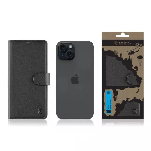 Tactical Field Notes fekete Book / Flip tok Apple iPhone 15 készülékhez
