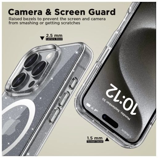 Tech-Protect FLEXAIR MAGSAFE GLITTER csillogós tok Apple iPhone 16 Pro készülékhez