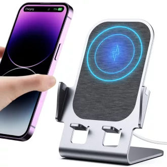 Asztali telefon tartó Qi vezeték nélküli töltővel
